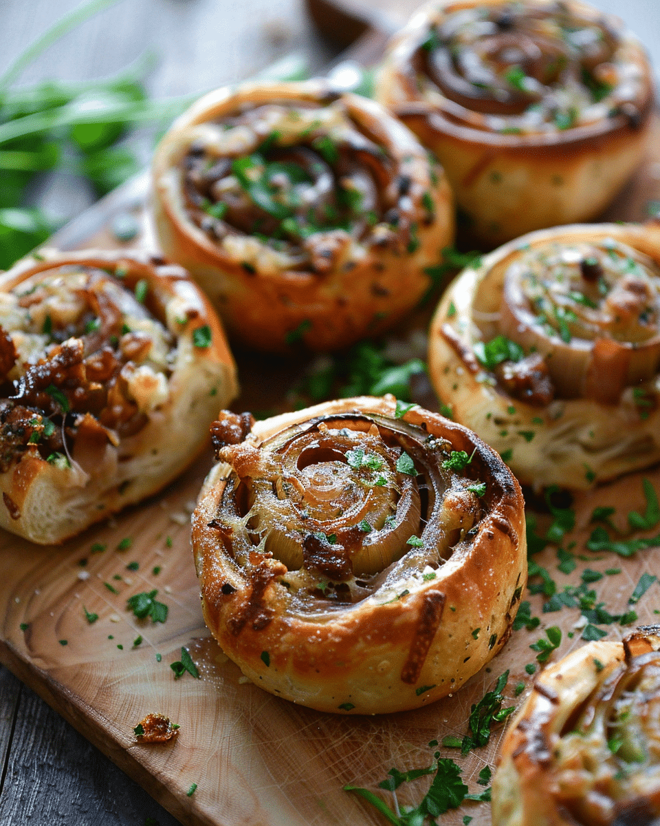 French Onion & Roast Beef Pinwheel
