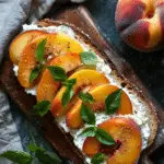 Whipped Ricotta Crostini with Peaches