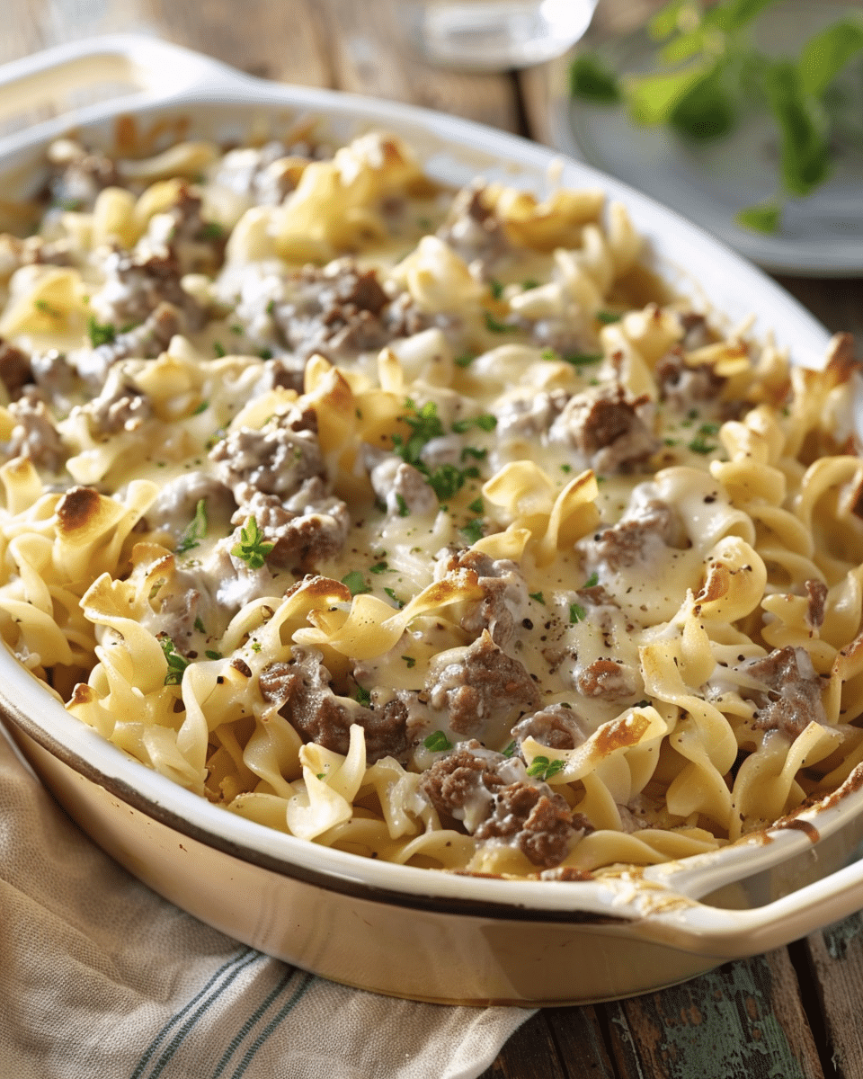 Beefy Sour Cream Noodle Casserole
