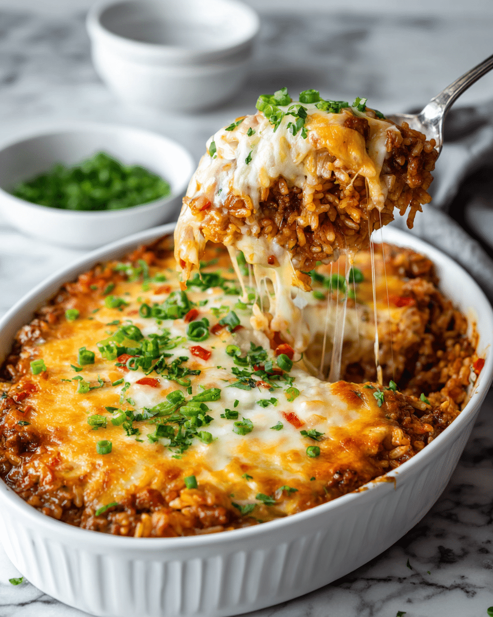 Rice Layered Baked Casserole