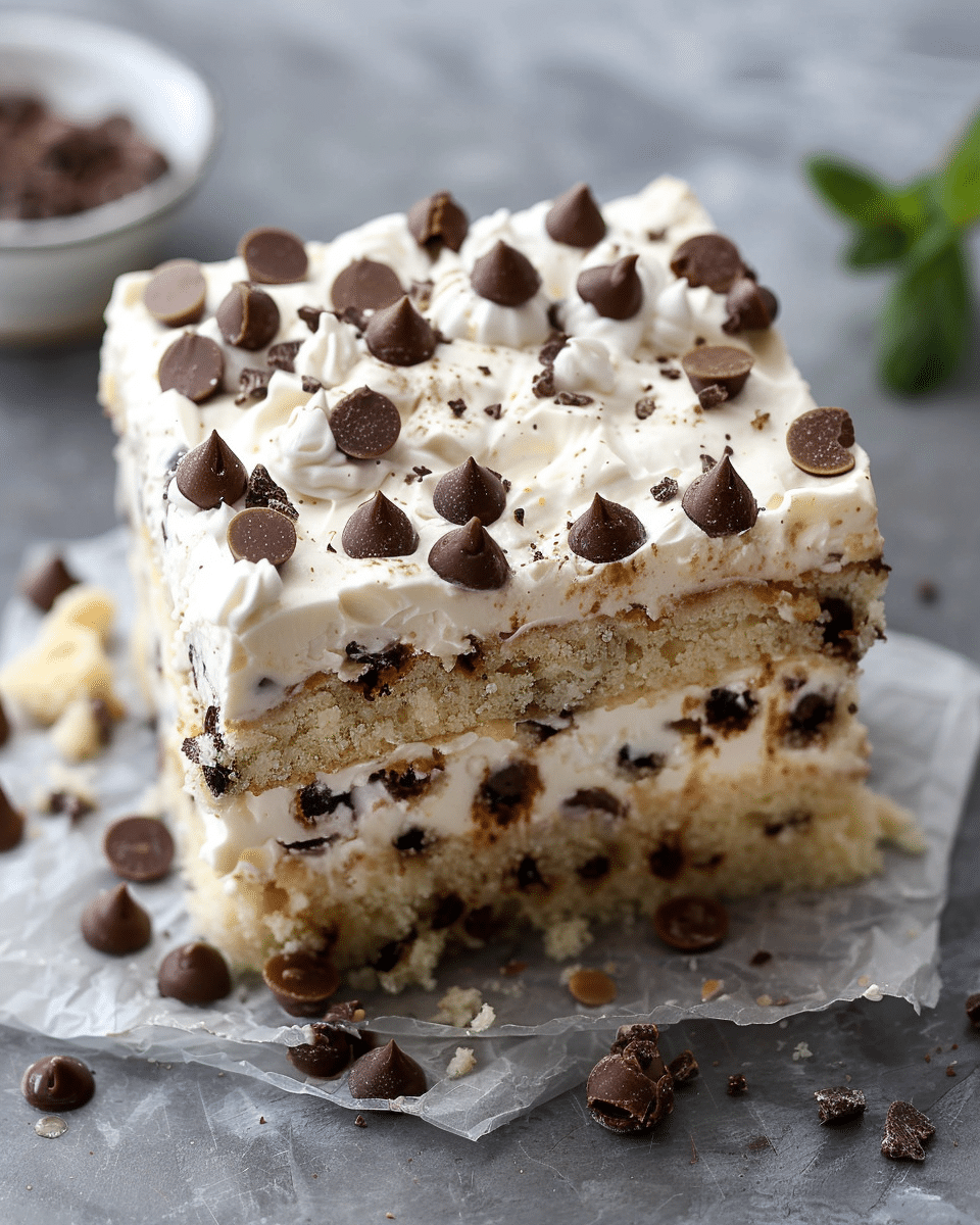 Cannoli Poke Cake