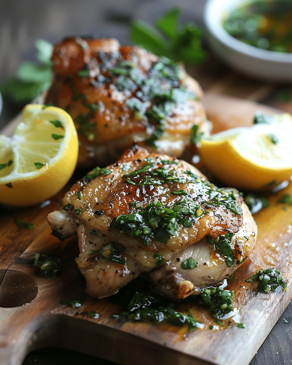 Chicken Thighs with Citrus-Cilantro Salsa Verde
