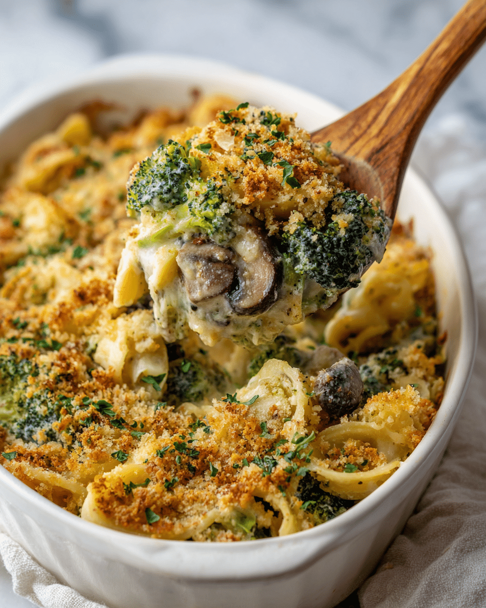 Broccoli Casserole with Mushrooms