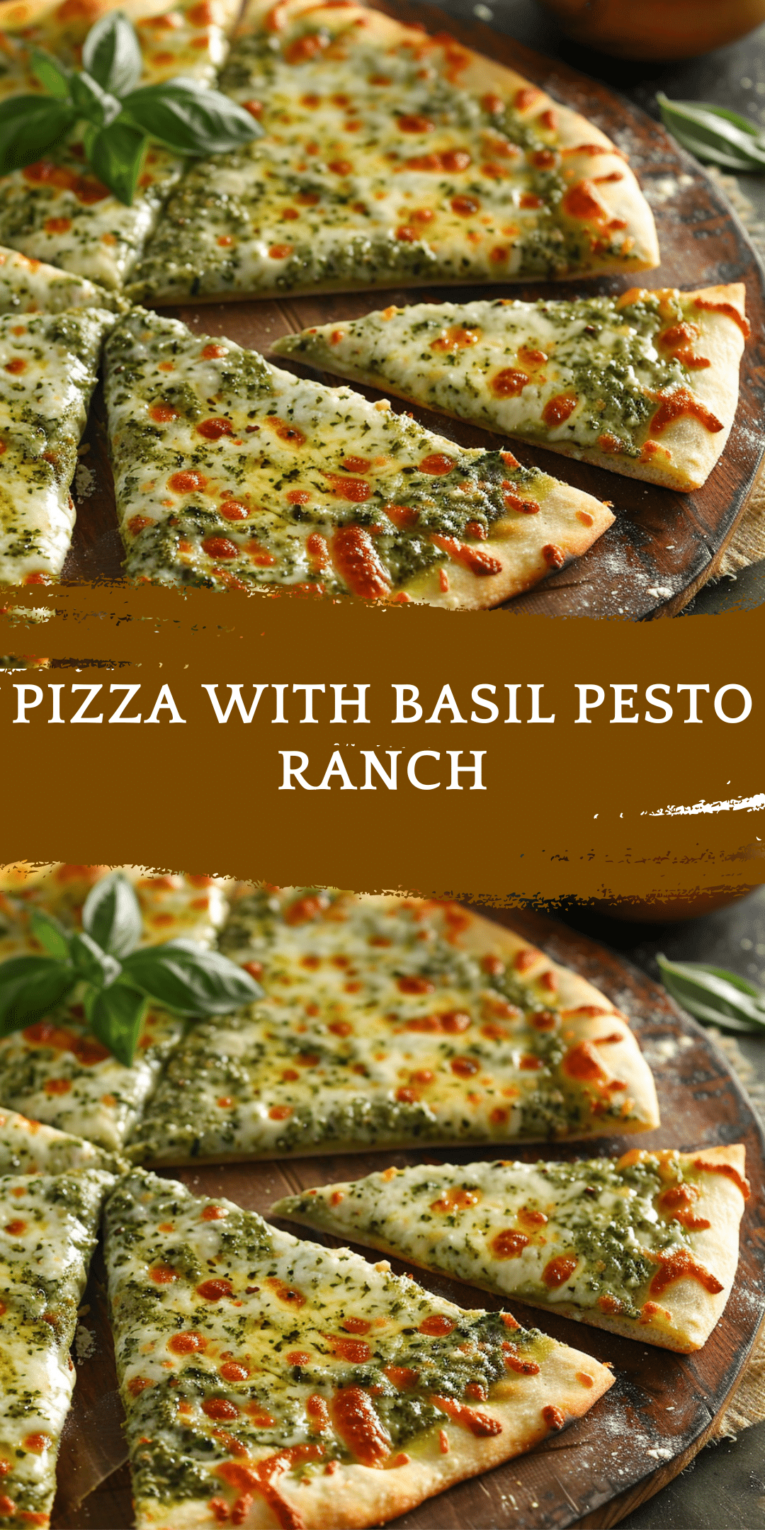 Pizza with Basil Pesto Ranch | TheFamilyCooking