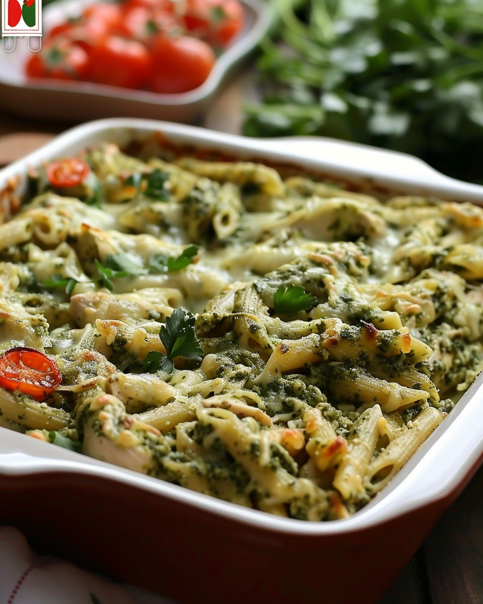 Pesto Chicken Pasta Bake