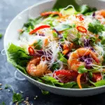 Spring Roll Salad with Spicy Ginger Dressing