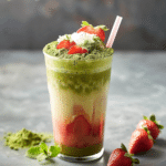 Iced Strawberry Matcha Latte