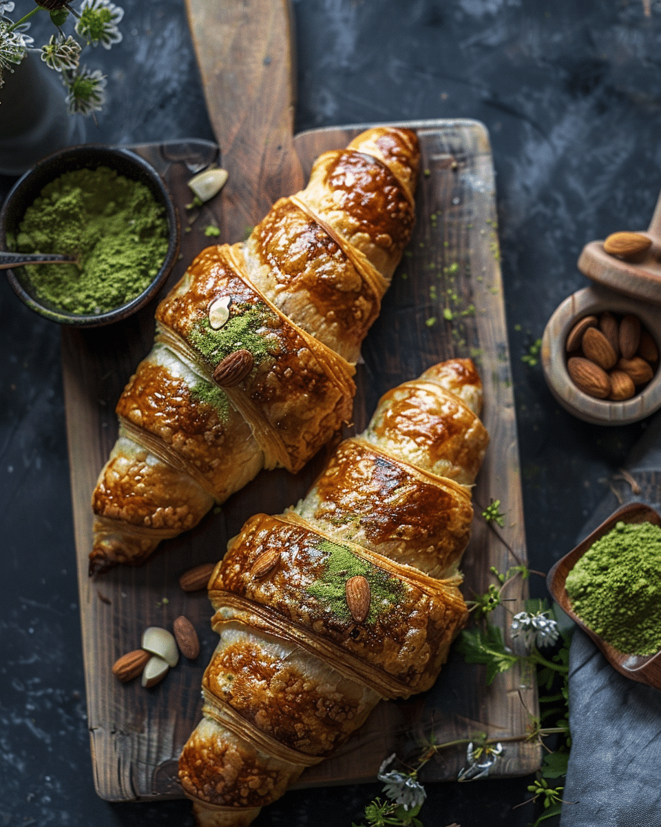 Matcha Almond Croissant