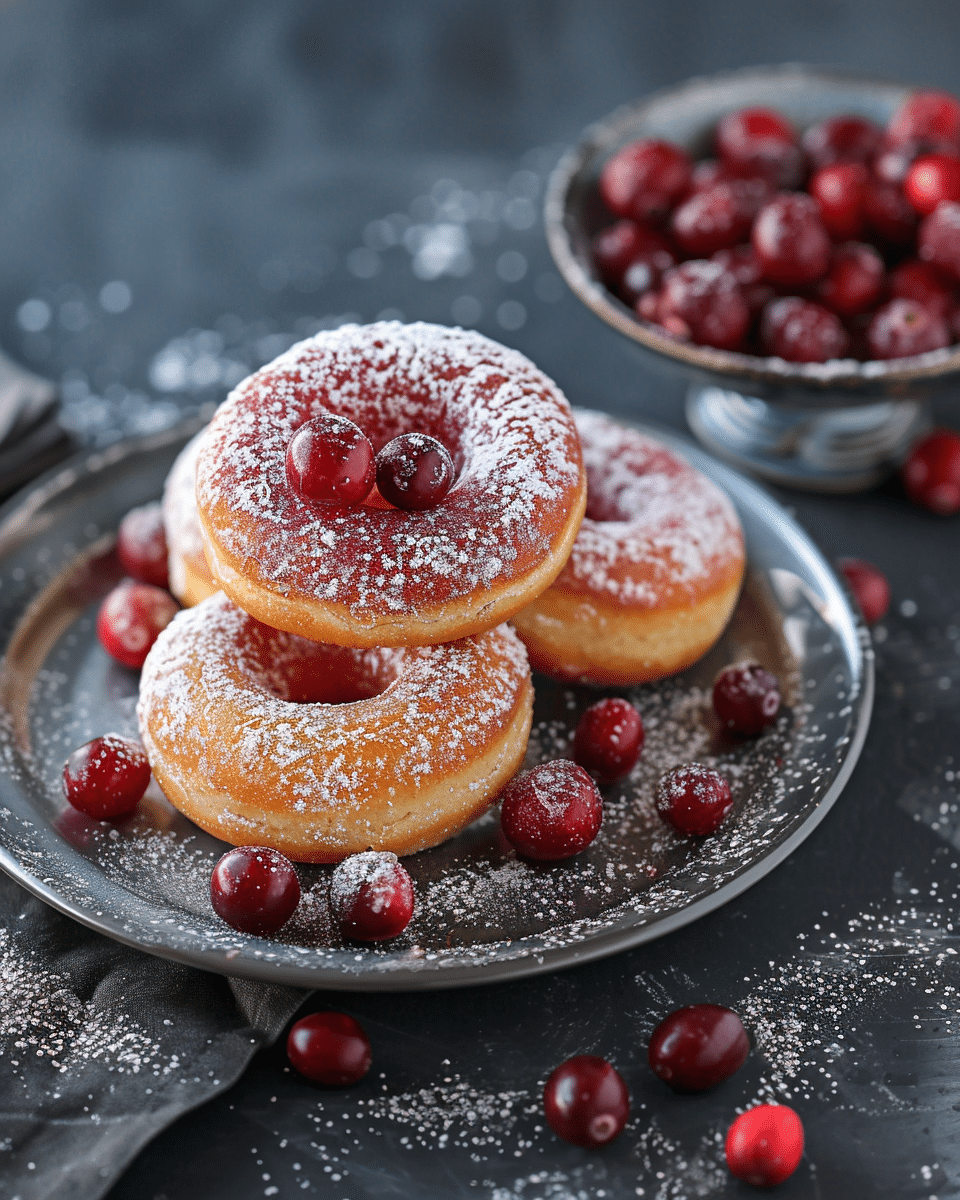Cranberry Cornmeal Donuts