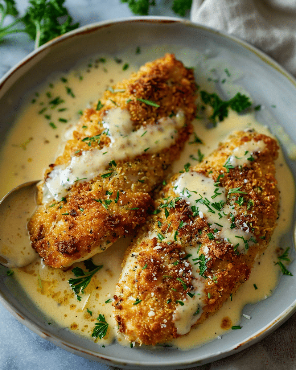 Crispy Dill Pickle Parmesan Chicken