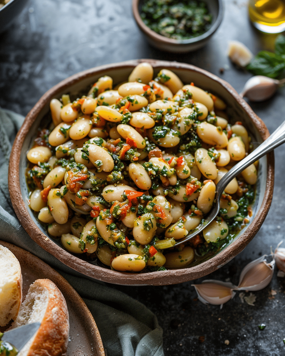 Red Pesto Butter Beans