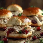 Turkey and Cranberry Sliders with Hawaiian Rolls