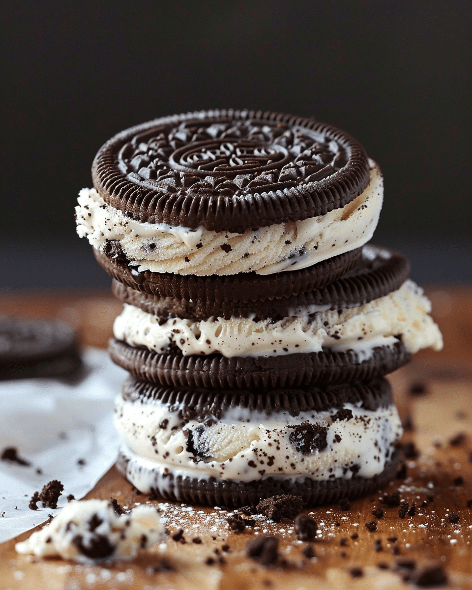 Oreo Ice Cream Sandwiches