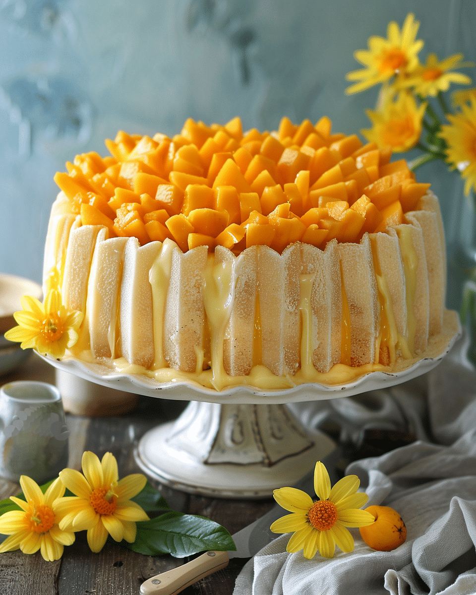 Mango Charlotte Cake