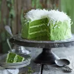 Pandan Coconut Cake