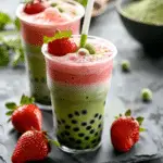 Strawberry Matcha Boba