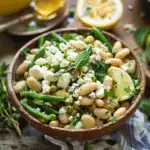 Lemon Feta White Bean and Green Bean Salad