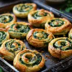 Spinach and Ricotta Puff Pastry Pinwheels
