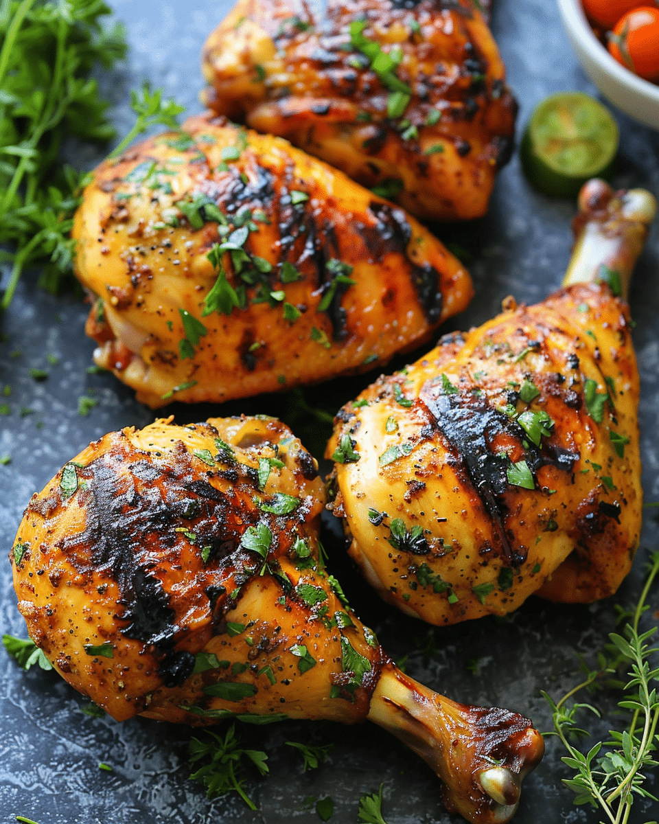 Grilled Chicken Leg Quarters