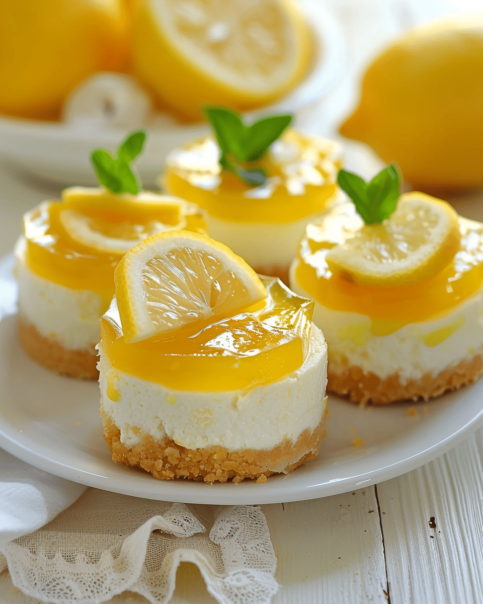 Easy Mini Lemon Curd Cheesecakes