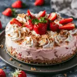 No Bake Strawberry Cheesecake
