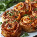 Savory Pizza Scrolls with Puff Pastry