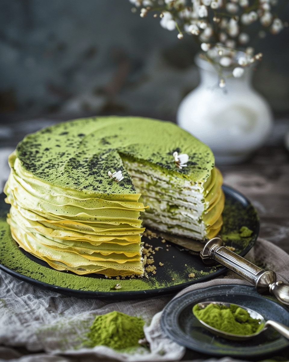 Matcha Crepe Cake