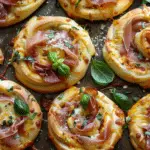 Pizza Pinwheels with Prosciutto and Gorgonzola