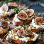 Whipped Goat Cheese Crostini with Fig & Honey