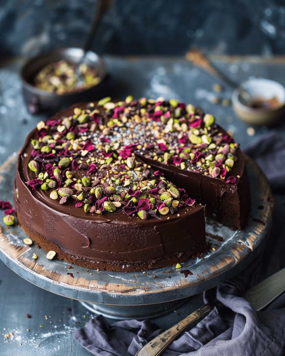 Dubai Chocolate Pistachio Cake