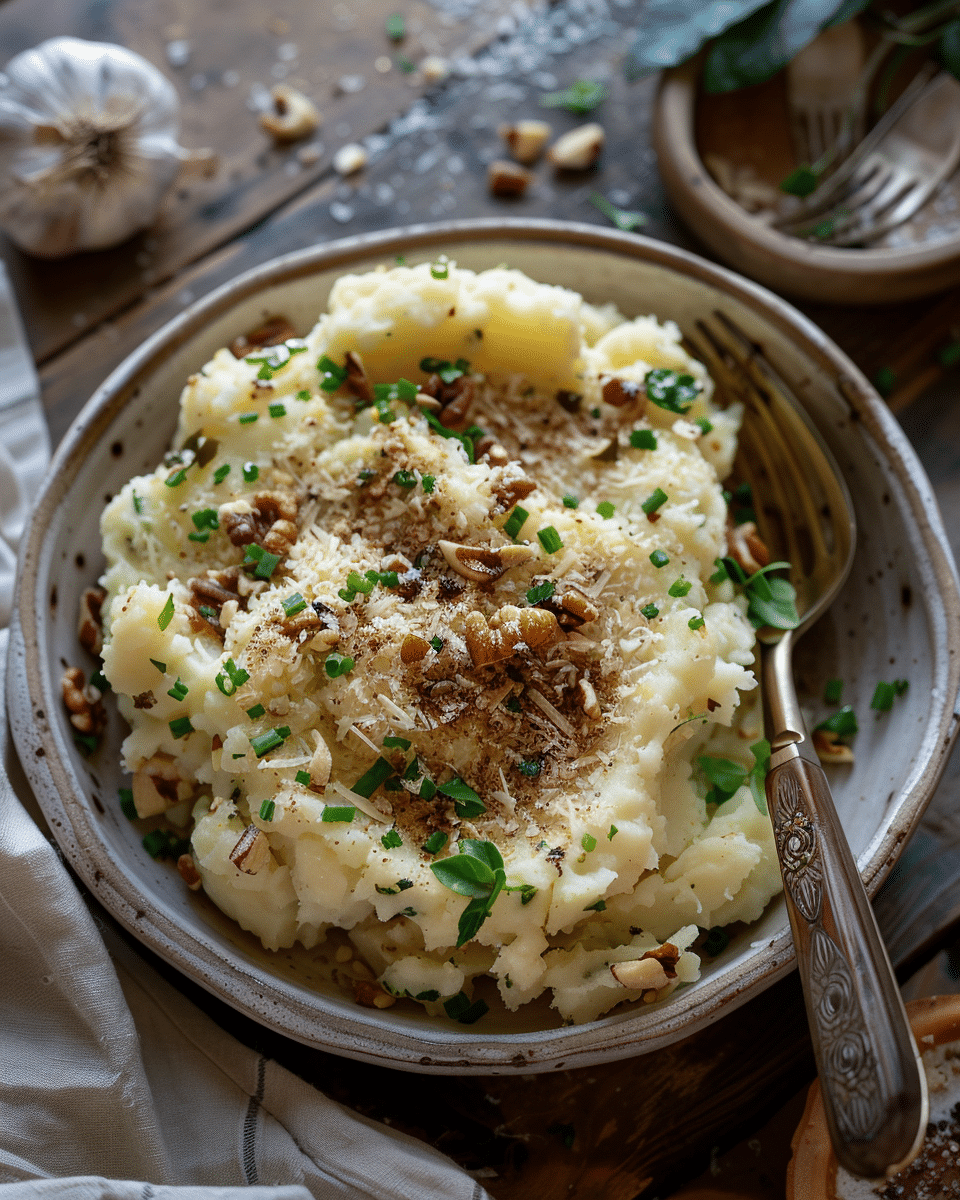 Garlic Parmesan Smashed Potatoes