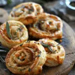  Sage & Gruyere Puff Pastry Pinwheels