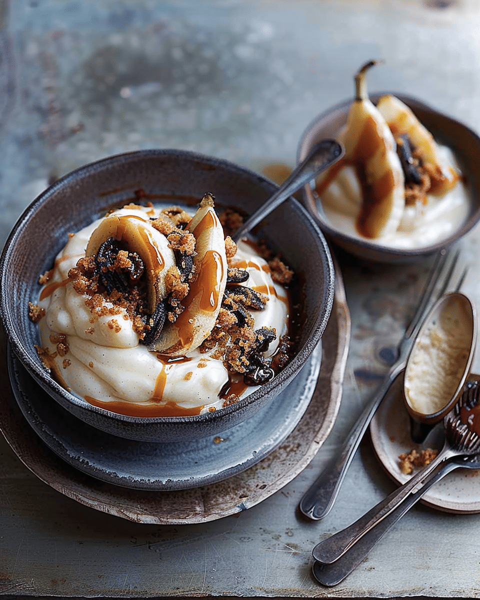 Salted Caramel Cream with Molasses Bananas