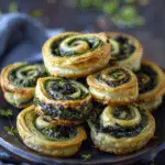 Spinach and Ricotta Puff Pastry Pinwheels