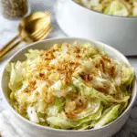 Fried Cabbage with Crispy Browned Bits on Top