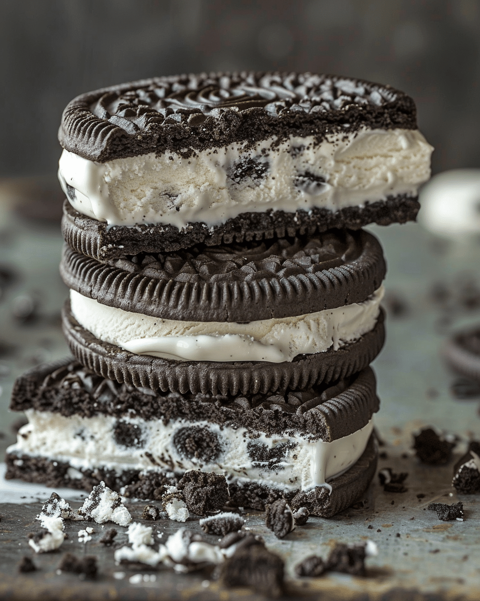 Oreo Ice Cream Sandwiches