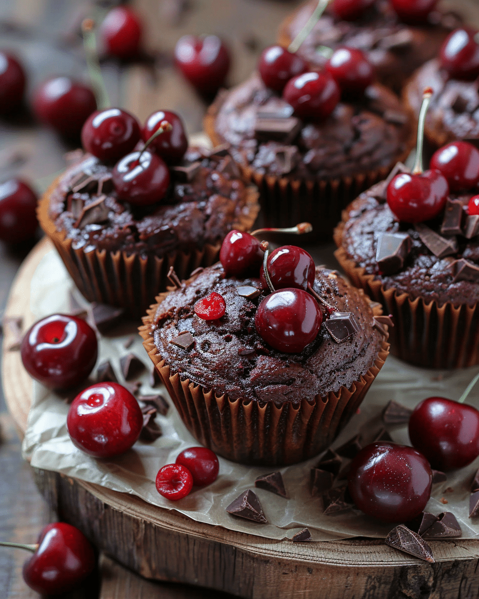 Easy Chocolate Cherry Muffins Recipe