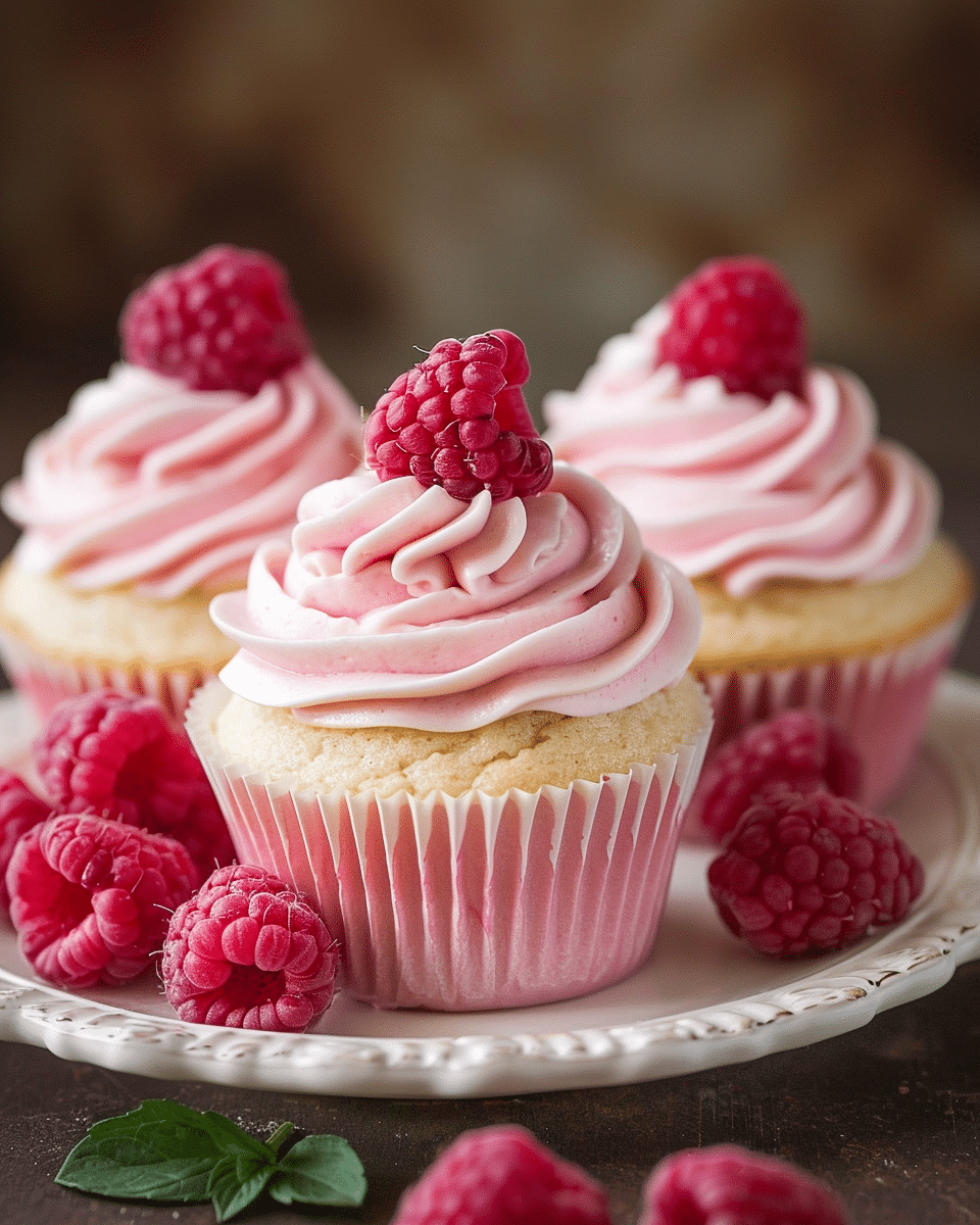 Raspberry Cupcakes with Raspberry Buttercream