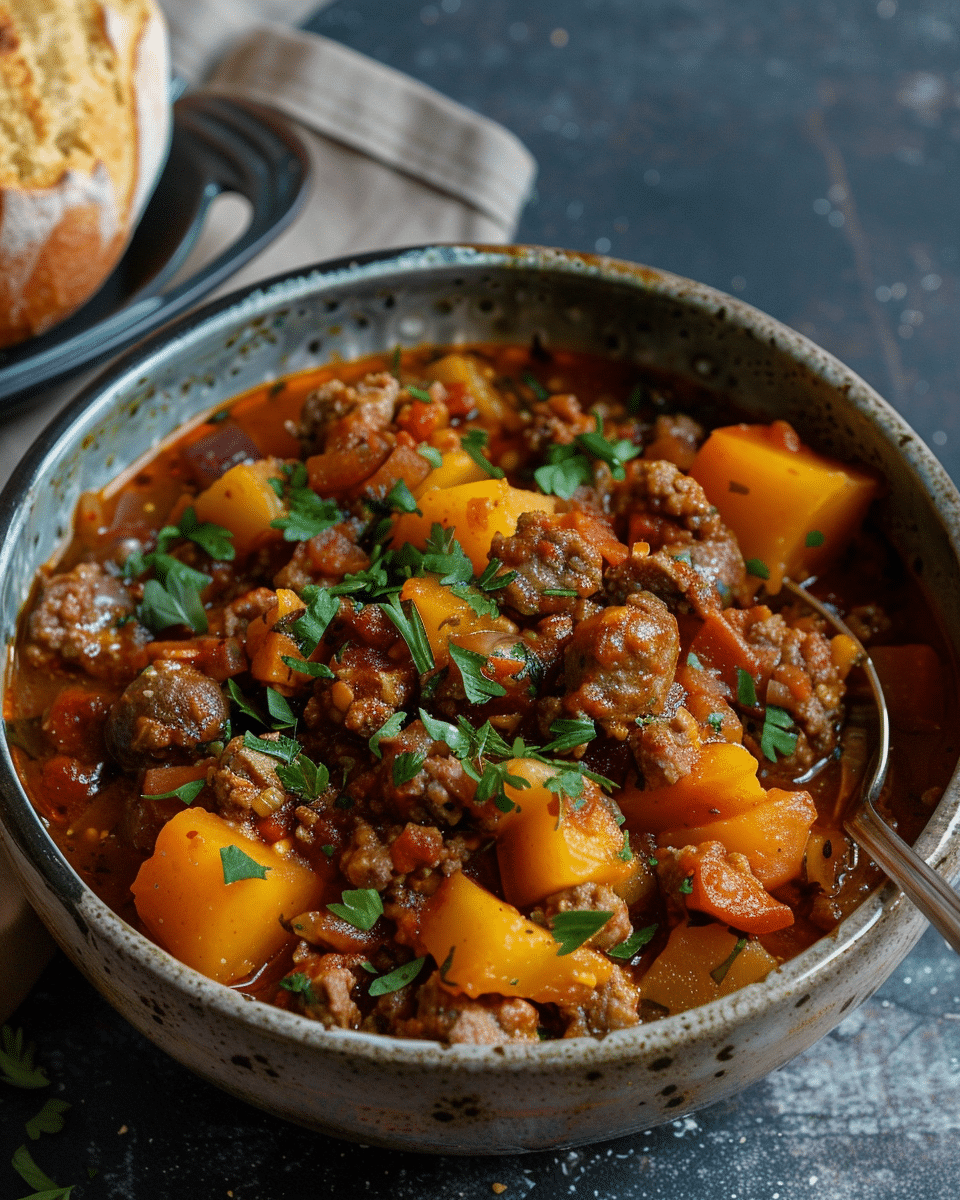 Italian Style Sausage & Squash Chili