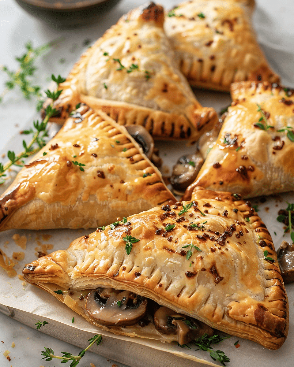 Mushroom Turnovers with Cream Cheese Pastry
