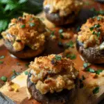 Seafood Stuffed Mushrooms with Sardines
