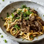 Black Pepper Beef Udon Noodles