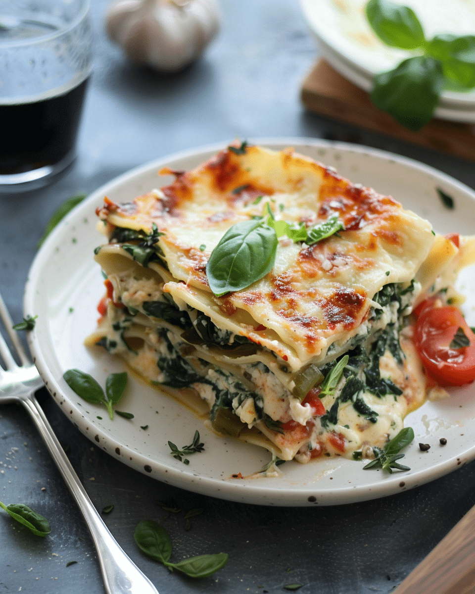 Mediterranean Diet Spinach Lasagna