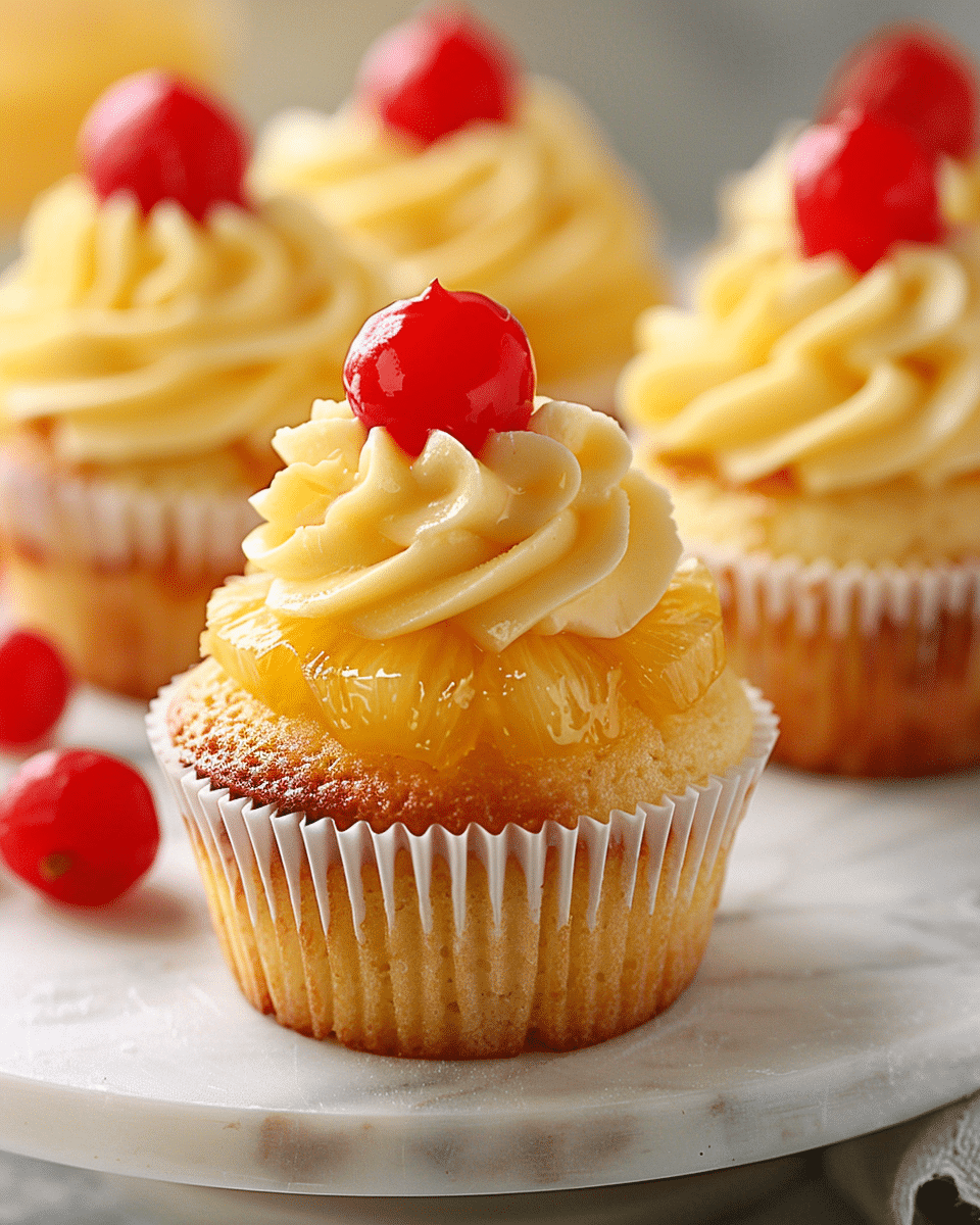 Pineapple Upside Down Cupcakes
