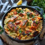 Campfire Salmon Couscous Bake