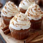 Gingersnap Pumpkin Cupcakes with Marshmallow Frosting