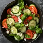Tomato and Smashed Cucumber Salad
