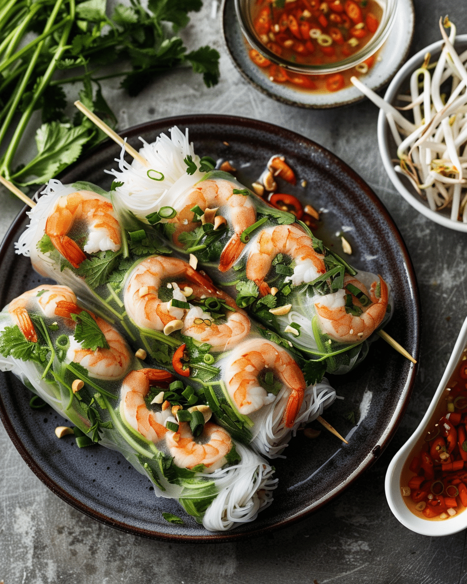 Vietnamese Salad Rolls with Shrimp