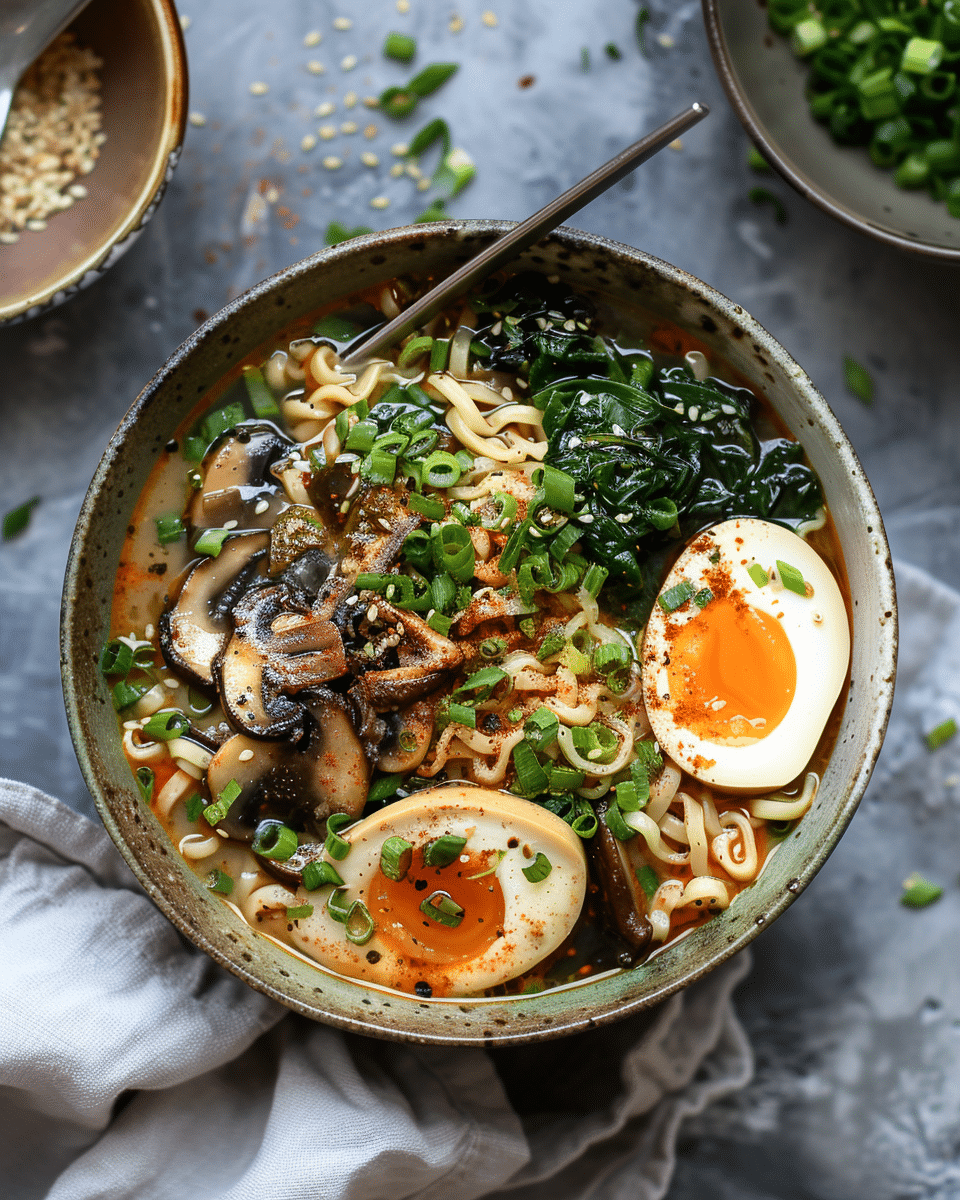 Miso Mushroom Ramen Soup