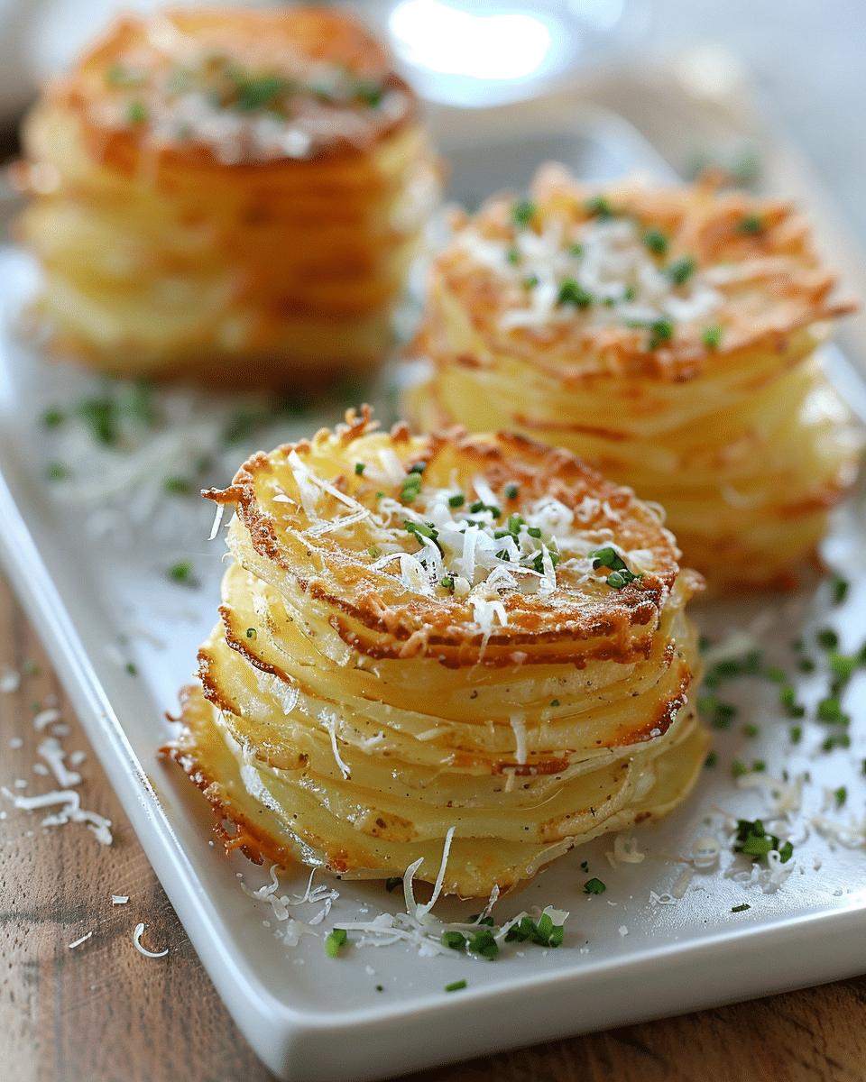Parmesan Potato Stacks